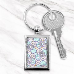 Donuts Pattern Key Chains (rectangle)  by ValentinaDesign