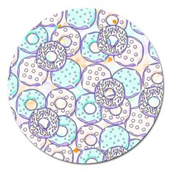 Donuts Pattern Magnet 5  (round) by ValentinaDesign