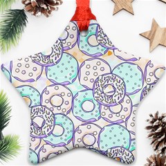 Donuts Pattern Star Ornament (two Sides) by ValentinaDesign