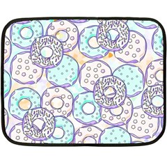 Donuts Pattern Double Sided Fleece Blanket (mini)  by ValentinaDesign