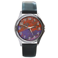  Purple Rain Img 1744 Round Metal Watch by friedlanderWann