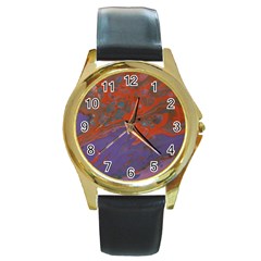  Purple Rain Img 1744 Round Gold Metal Watch by friedlanderWann