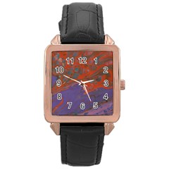  Purple Rain Img 1744 Rose Gold Leather Watch  by friedlanderWann