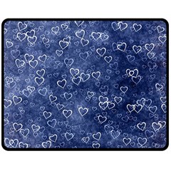 Heart Pattern Double Sided Fleece Blanket (medium)  by ValentinaDesign