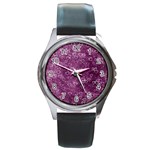 Heart pattern Round Metal Watch Front