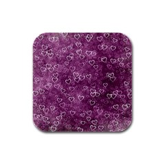 Heart pattern Rubber Square Coaster (4 pack) 