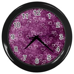 Heart pattern Wall Clocks (Black)