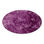 Heart pattern Oval Magnet Front