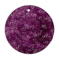 Heart pattern Round Ornament (Two Sides)