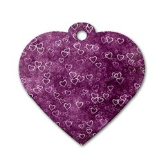 Heart pattern Dog Tag Heart (One Side)