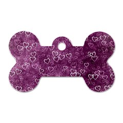 Heart pattern Dog Tag Bone (Two Sides)