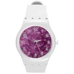 Heart pattern Round Plastic Sport Watch (M)