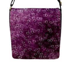 Heart pattern Flap Messenger Bag (L) 