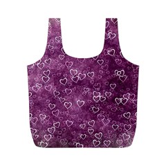 Heart pattern Full Print Recycle Bags (M) 