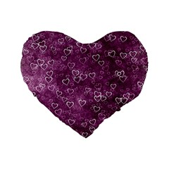 Heart pattern Standard 16  Premium Flano Heart Shape Cushions