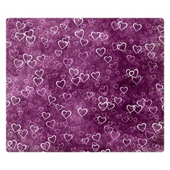 Heart pattern Double Sided Flano Blanket (Small) 