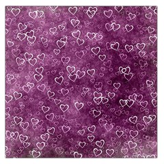 Heart pattern Large Satin Scarf (Square)