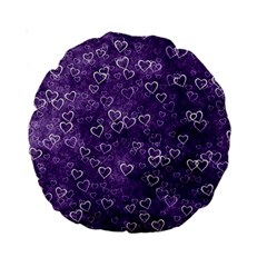 Heart Pattern Standard 15  Premium Round Cushions by ValentinaDesign