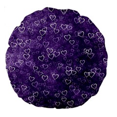 Heart Pattern Large 18  Premium Round Cushions by ValentinaDesign