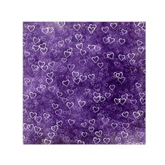 Heart Pattern Small Satin Scarf (square) by ValentinaDesign