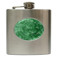 Heart Pattern Hip Flask (6 Oz)