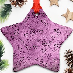 Heart Pattern Star Ornament (two Sides) by ValentinaDesign