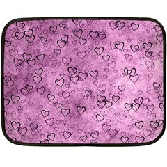 Heart Pattern Fleece Blanket (mini) by ValentinaDesign