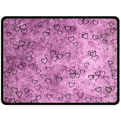 Heart Pattern Double Sided Fleece Blanket (large)  by ValentinaDesign