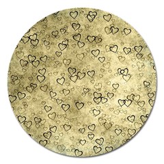 Heart Pattern Magnet 5  (round) by ValentinaDesign