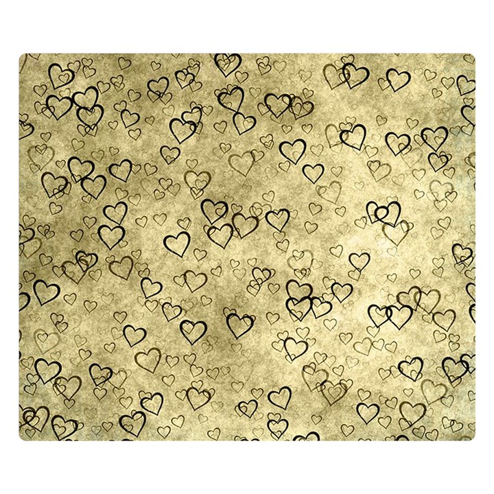 Heart pattern Double Sided Flano Blanket (Small) 