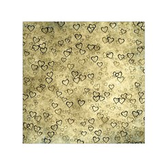 Heart Pattern Small Satin Scarf (square) by ValentinaDesign