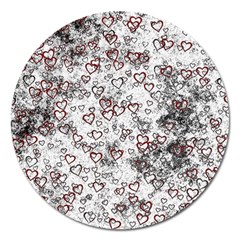 Heart Pattern Magnet 5  (round) by ValentinaDesign