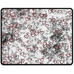 Heart Pattern Fleece Blanket (medium)  by ValentinaDesign