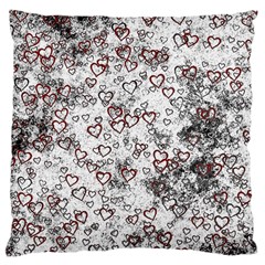 Heart Pattern Large Cushion Case (one Side) by ValentinaDesign