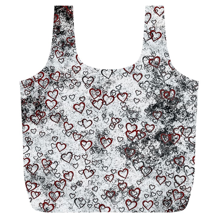 Heart pattern Full Print Recycle Bags (L) 