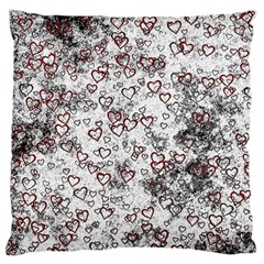 Heart Pattern Large Flano Cushion Case (two Sides) by ValentinaDesign