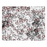 Heart pattern Double Sided Flano Blanket (Large)  80 x60  Blanket Front