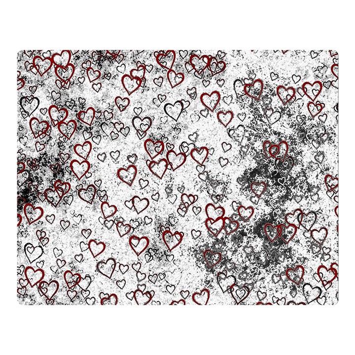 Heart pattern Double Sided Flano Blanket (Large) 