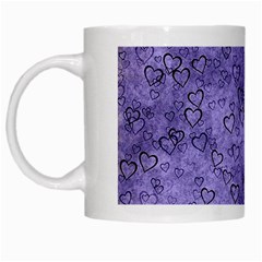 Heart Pattern White Mugs by ValentinaDesign