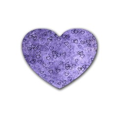 Heart Pattern Rubber Coaster (heart)  by ValentinaDesign