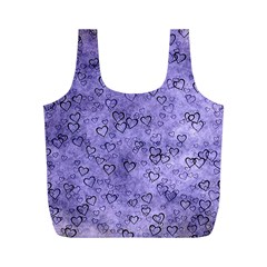 Heart Pattern Full Print Recycle Bags (m)  by ValentinaDesign