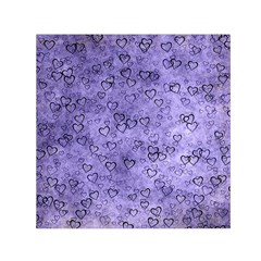 Heart Pattern Small Satin Scarf (square) by ValentinaDesign