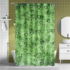 Heart Pattern Shower Curtain 48  X 72  (small)  by ValentinaDesign