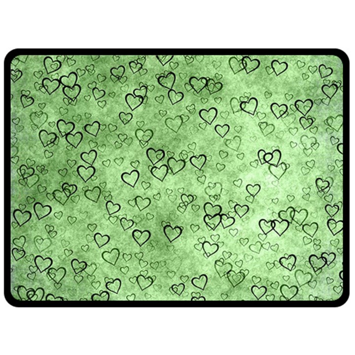 Heart pattern Double Sided Fleece Blanket (Large) 