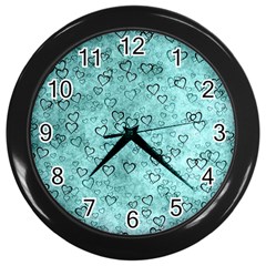 Heart Pattern Wall Clocks (black)