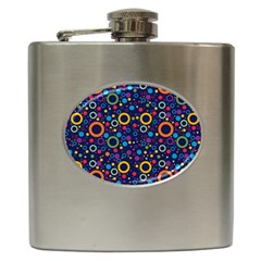 70s Pattern Hip Flask (6 Oz) by ValentinaDesign