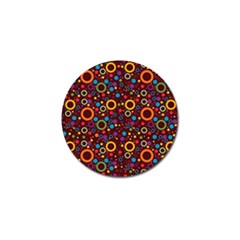 70s Pattern Golf Ball Marker (4 Pack) by ValentinaDesign