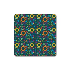 70s Pattern Square Magnet by ValentinaDesign