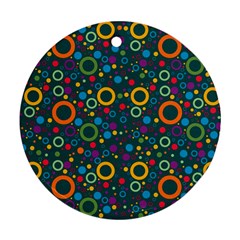 70s Pattern Round Ornament (two Sides)