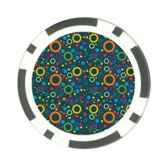 70s Pattern Poker Chip Card Guard by ValentinaDesign